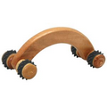 Large Wooden Massager w/ Textured Wheels